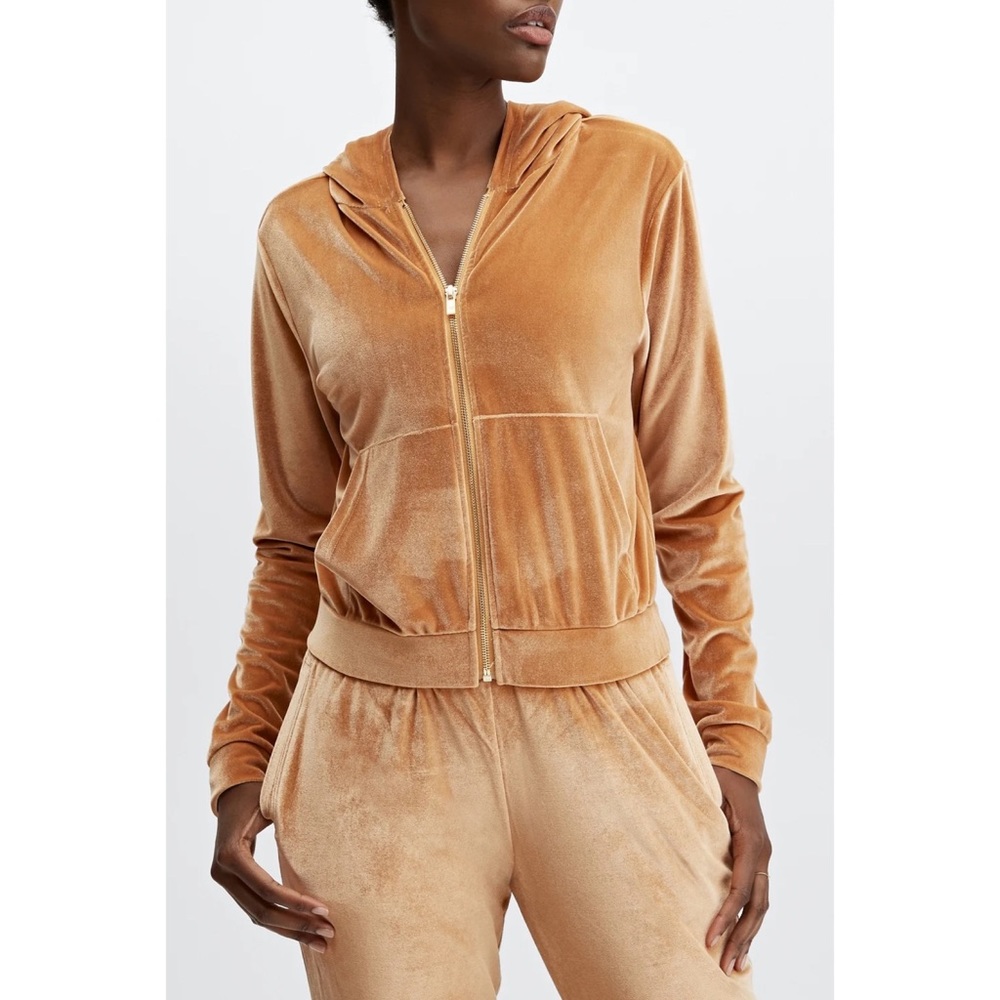 Golden Velour Hoodie NWT